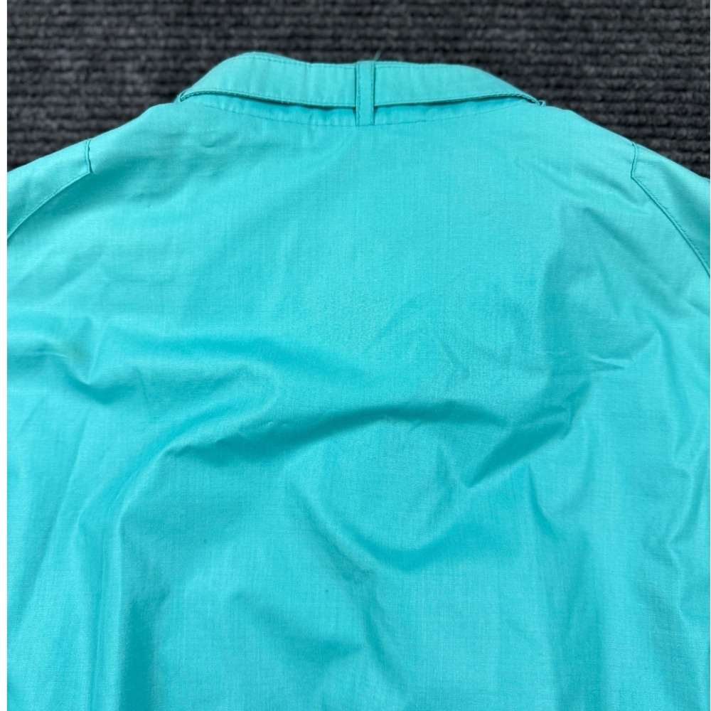 Vintage Members Only Racer Jacket Teal Turquoise 80s Bomber Coat Mens 42 - Picture 12 of 12